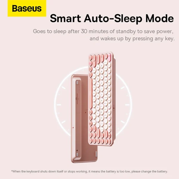 Baseus K01A Wireless Tri-Mode Keyboard Pink - Image 12