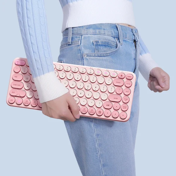 Baseus K01A Wireless Tri-Mode Keyboard Pink - Image 14