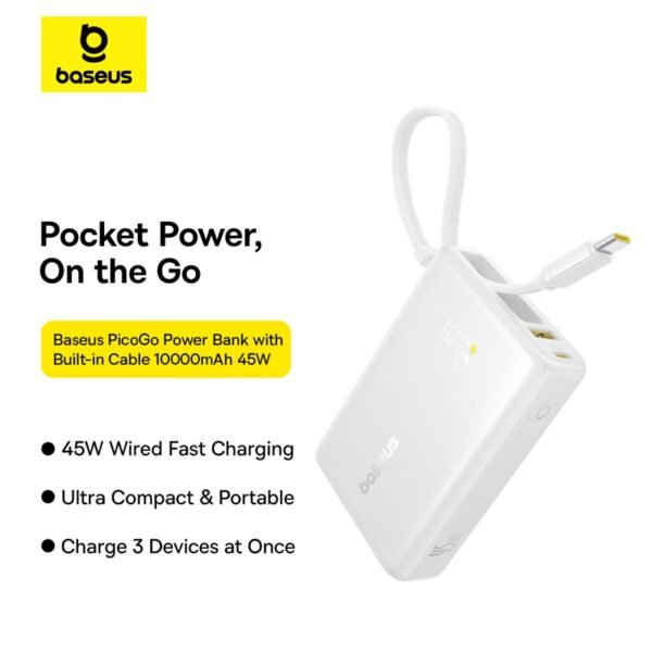 Baseus PicoGo 45W 10000mAh Fast Charging Power Bank - Image 10