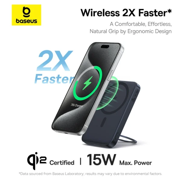 Baseus PicoGo Qi2 5000mAh 20W Magnetic Power Bank - Image 4