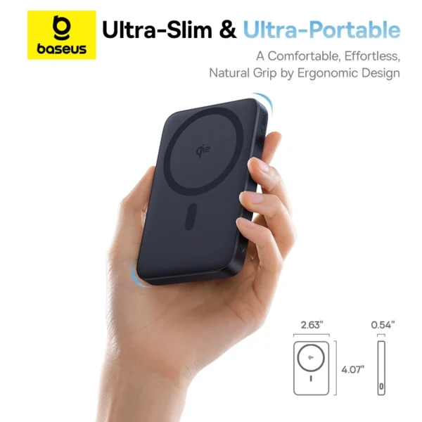 Baseus PicoGo Qi2 5000mAh 20W Magnetic Power Bank - Image 6