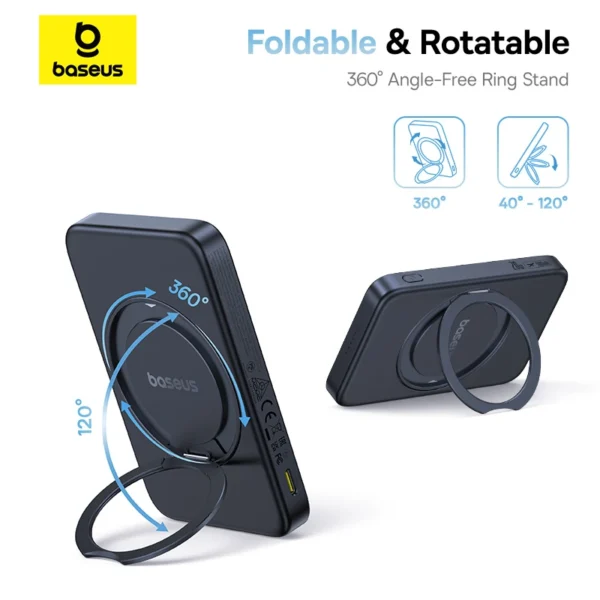 Baseus PicoGo Qi2 5000mAh 20W Magnetic Power Bank - Image 5