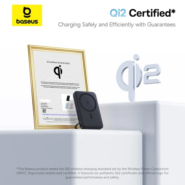 Baseus PicoGo Qi2 5000mAh 20W Magnetic Power Bank - Image 9