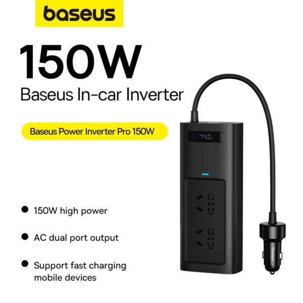 Baseus Power Inverter Pro 150W Car Current Converter - Image 15
