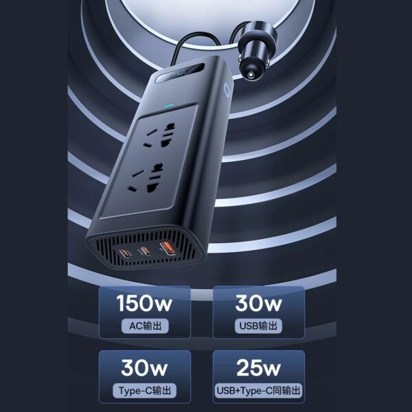 Baseus Power Inverter Pro 150W Car Current Converter - Image 13