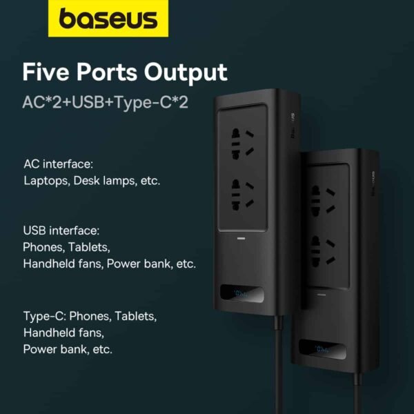 Baseus Power Inverter Pro 150W Car Current Converter - Image 10