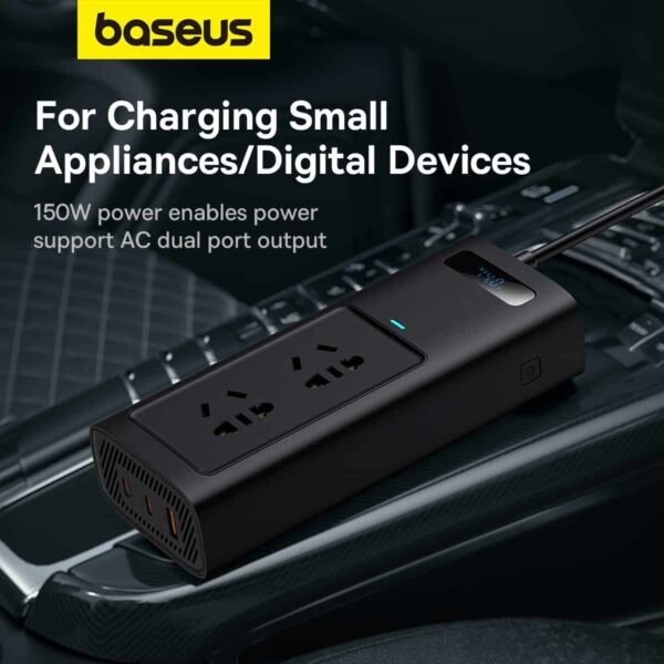 Baseus Power Inverter Pro 150W Car Current Converter - Image 9