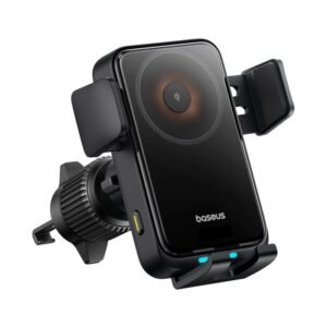 Baseus Wisdom Pro Auto Coil Alignment Car Mount Qi 15W Wireless Charger Air Outlet Version - Cosmic Black (C40381501123-00)