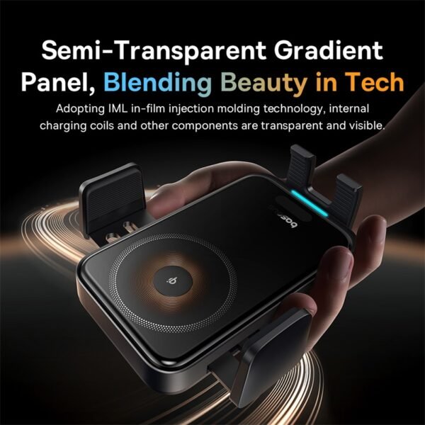 Baseus Wisdom Pro Auto Coil Alignment Car Mount Wireless Charger - Image 9
