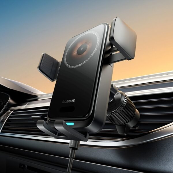 Baseus Wisdom Pro Auto Coil Alignment Car Mount Wireless Charger - Image 7