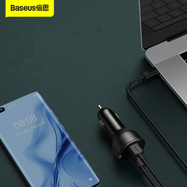 Baseus Share Together 120W U+C Dual Port Car Charger - Image 5