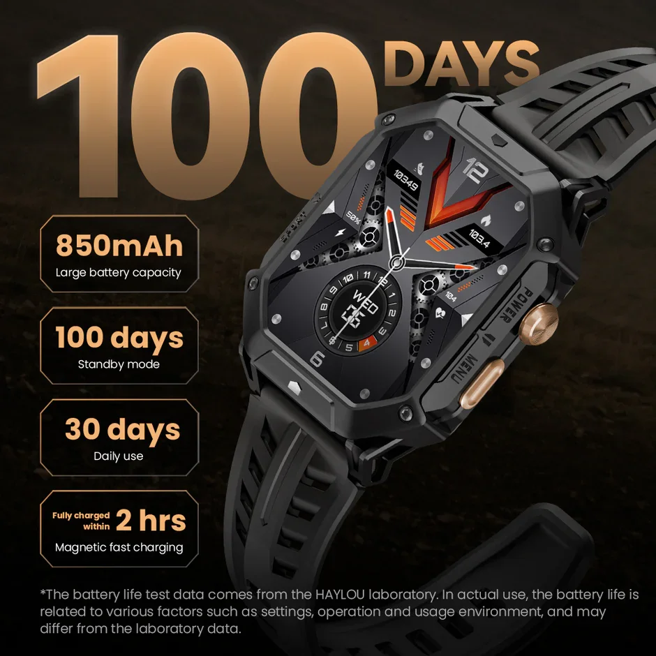 haylou long battery life smart watch