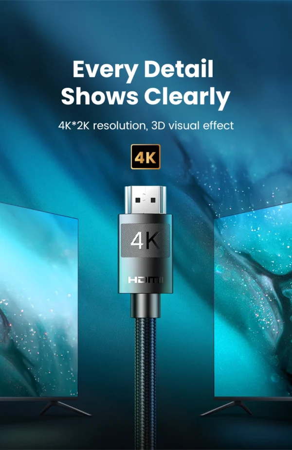 UGREEN 4K HDMI 10m Nylon Braided Cable - Image 4