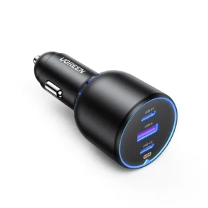 UGREEN 3-Port 130W Car Charger (2 * Type-C, 1 * USB) – CD293 - 90413