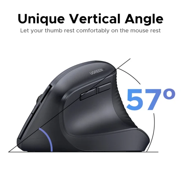UGREEN 2.4GHz Wireless Vertical Mouse - Pink - Image 10