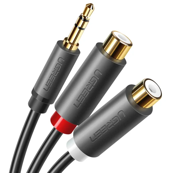 UGREEN 3.5mm Male to 2RCA Female 25cm Cable - Image 2