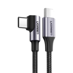 UGREEN 90 Degree 60W 3A Max 2 Meter Type-C to Type-C PD Cable  – US255 – 50125