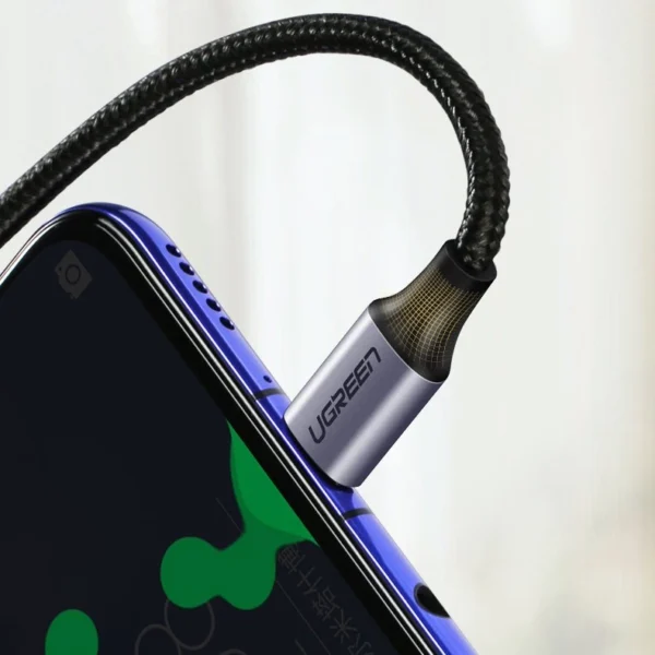 UGREEN 90 Degree 60W 3A Max 2 Meter Type-C to Type-C PD Cable - Image 4
