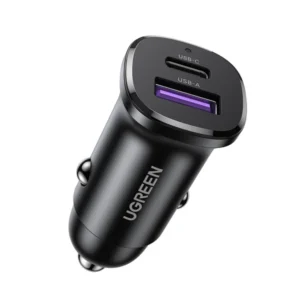 UGREEN 30W Dual Port Car Charger (Type-C + USB) | EC305 - 25845