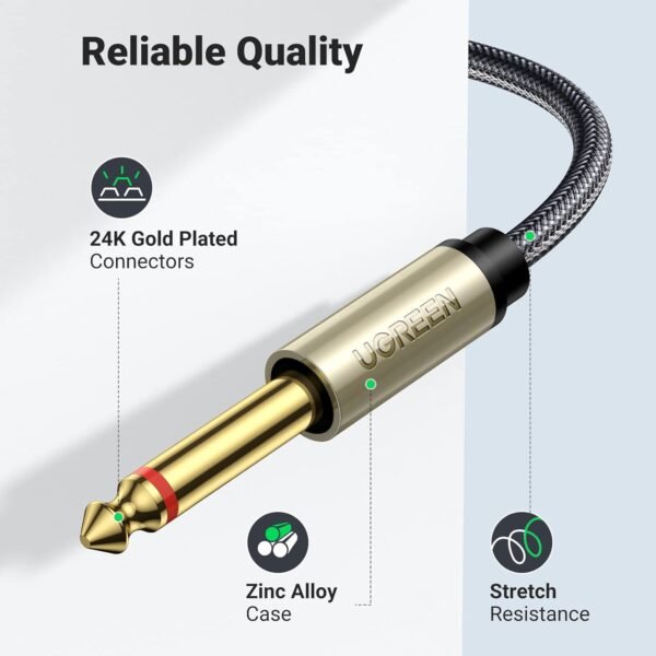 UGREEN 3.5mm TRS to Dual 6.35mm TS 3m Audio Cable - Image 7