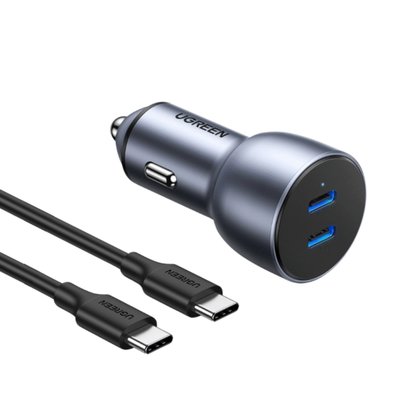 UGREEN 50W Dual Type-C Port PD Fast Car Charger – CD213 - 70594