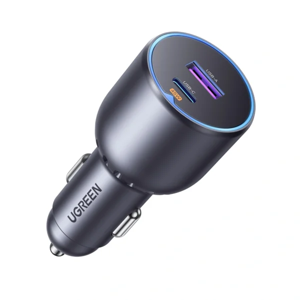 UGREEN 63W Dual Port Fast Car Charger (Type-C + USB) – EC701 - 35023