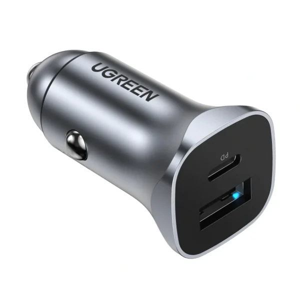 UGREEN 24W Dual USB Port Car Charger – Space Gray (CD130 - 30780)