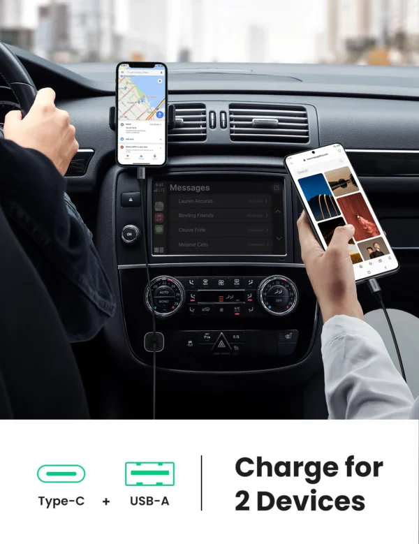 UGREEN 24W Dual Port Car Charger - Image 2