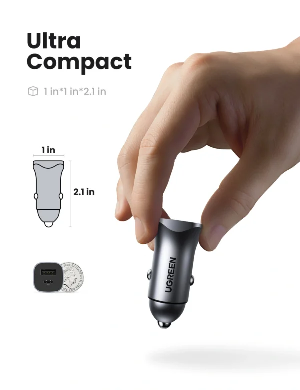UGREEN 24W Dual Port Car Charger - Image 4
