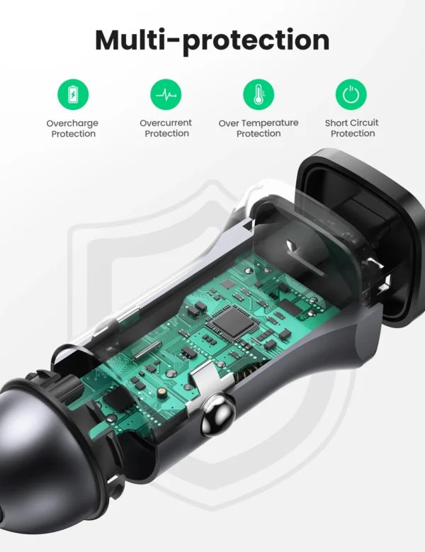 UGREEN 24W Dual Port Car Charger - Image 6