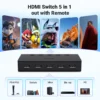 UGREEN 5-In 1-Out 4K 60Hz HDMI Switch with Remote - Image 6