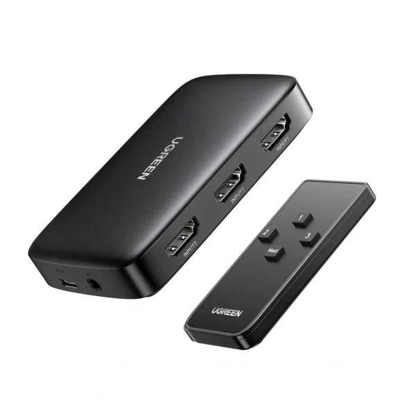 UGREEN HDMI Switcher 3-In 1-Out 4K@30HZ with Remote Controller