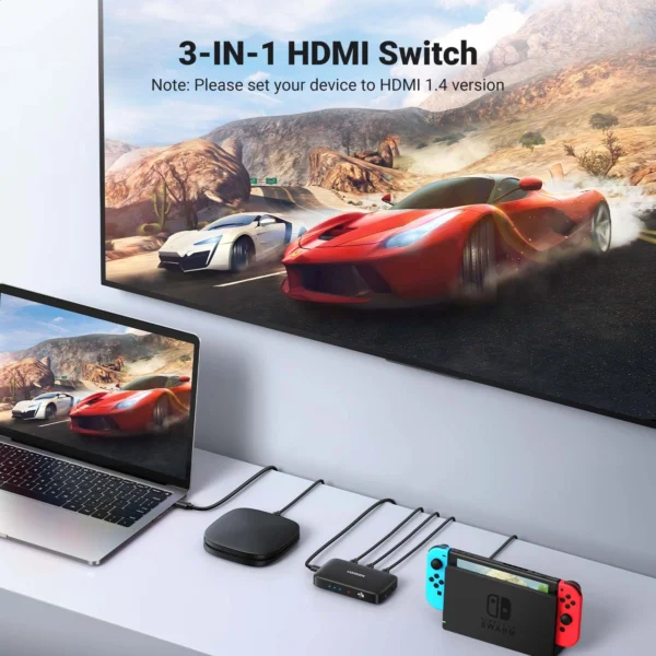 UGREEN HDMI Switcher 3-In 1-Out 4K@30HZ with Remote - Image 5