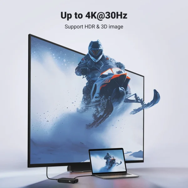 UGREEN HDMI Switcher 3-In 1-Out 4K@30HZ with Remote - Image 4