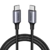 UGREEN 60W 0.5 Meter Type-C to Type-C PD Round Cable (Nickel Plating Aluminum Shell)  – US261 - 50149