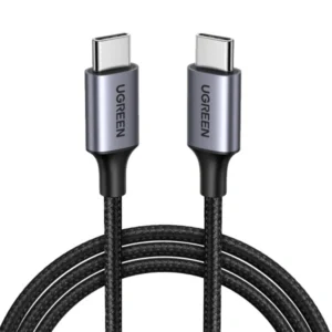 UGREEN 60W 0.5 Meter Type-C to Type-C PD Round Cable (Nickel Plating Aluminum Shell)  – US261 - 50149