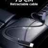 UGREEN 75W Dual Port Car Charger with Retractable Cable - Image 5