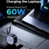 UGREEN 75W Dual Port Car Charger with Retractable Cable - Image 4