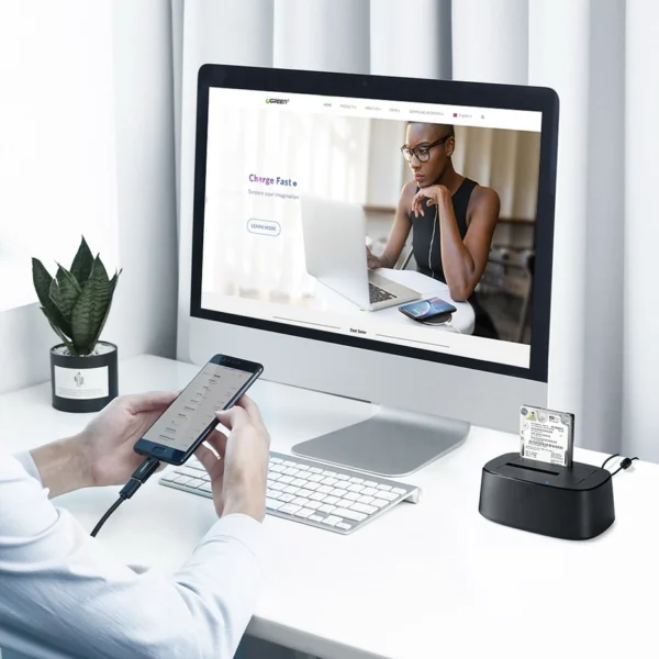 UGREEN USB 3.0 to SATA Dual-Bay Hard Drive Docking Station - Image 6
