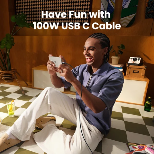 UGREEN UNO 100W 5A Max 2 Meter Type-C to Type-C Cable - Image 2
