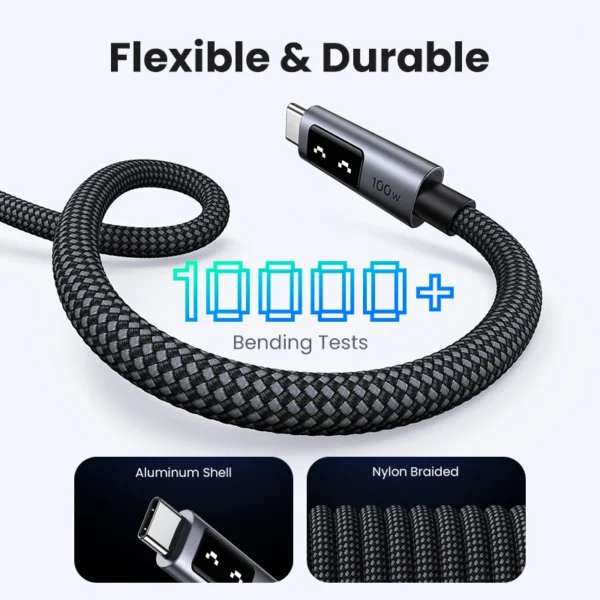 UGREEN UNO 100W 5A Max 2 Meter Type-C to Type-C Cable - Image 7