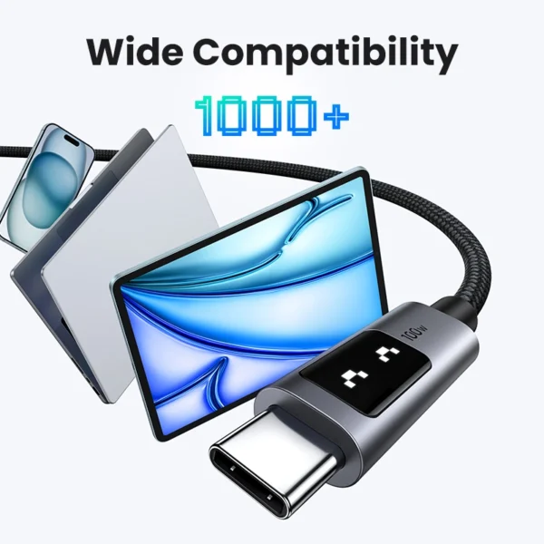 UGREEN UNO 100W 5A Max 2 Meter Type-C to Type-C Cable - Image 6
