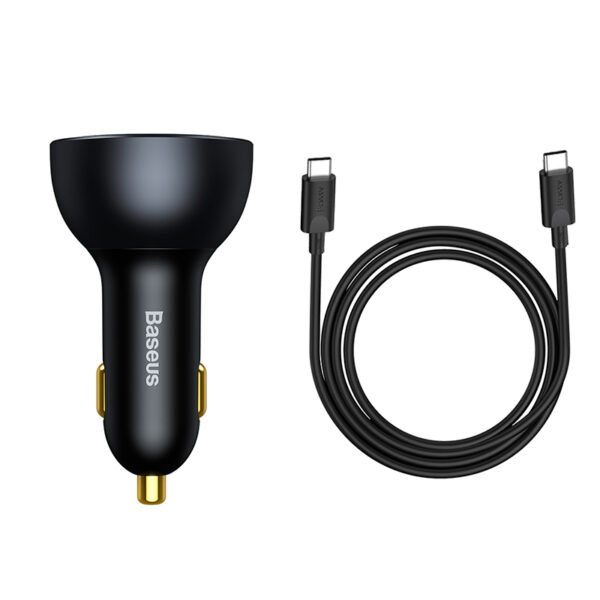 Baseus 160W Qualcomm Quick Charge™ 5 Technology Car Charger 2C+U with 100w Type-C Cable - Black (TZCCZM-0G)