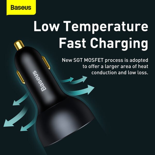Baseus 160W Qualcomm® Quick Charge™ 5 Car Charger - Image 11
