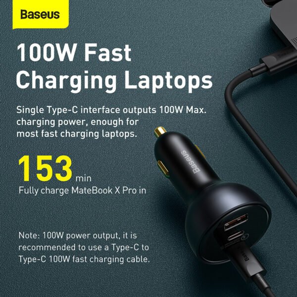 Baseus 160W Qualcomm® Quick Charge™ 5 Car Charger - Image 9