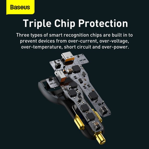 Baseus 160W Qualcomm® Quick Charge™ 5 Car Charger - Image 8