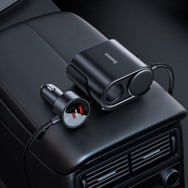 Baseus High Efficiency Pro 30W 1-for-2 Car Cigarette Lighter - Image 4