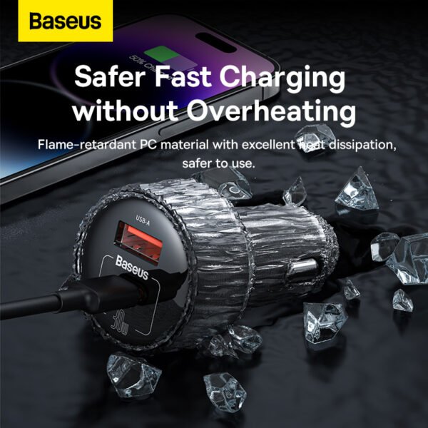 Baseus High Efficiency Pro 30W 1-for-2 Car Cigarette Lighter - Image 13