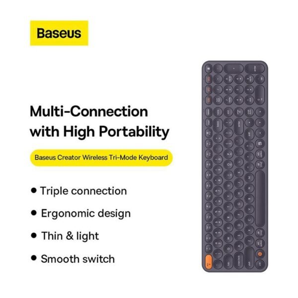 Baseus K01B Creator Wireless Tri-Mode Keyboard - Image 8