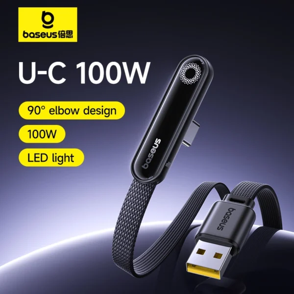 Baseus MVP 3 100W 2m USB-A to Type-C Cable - Image 4